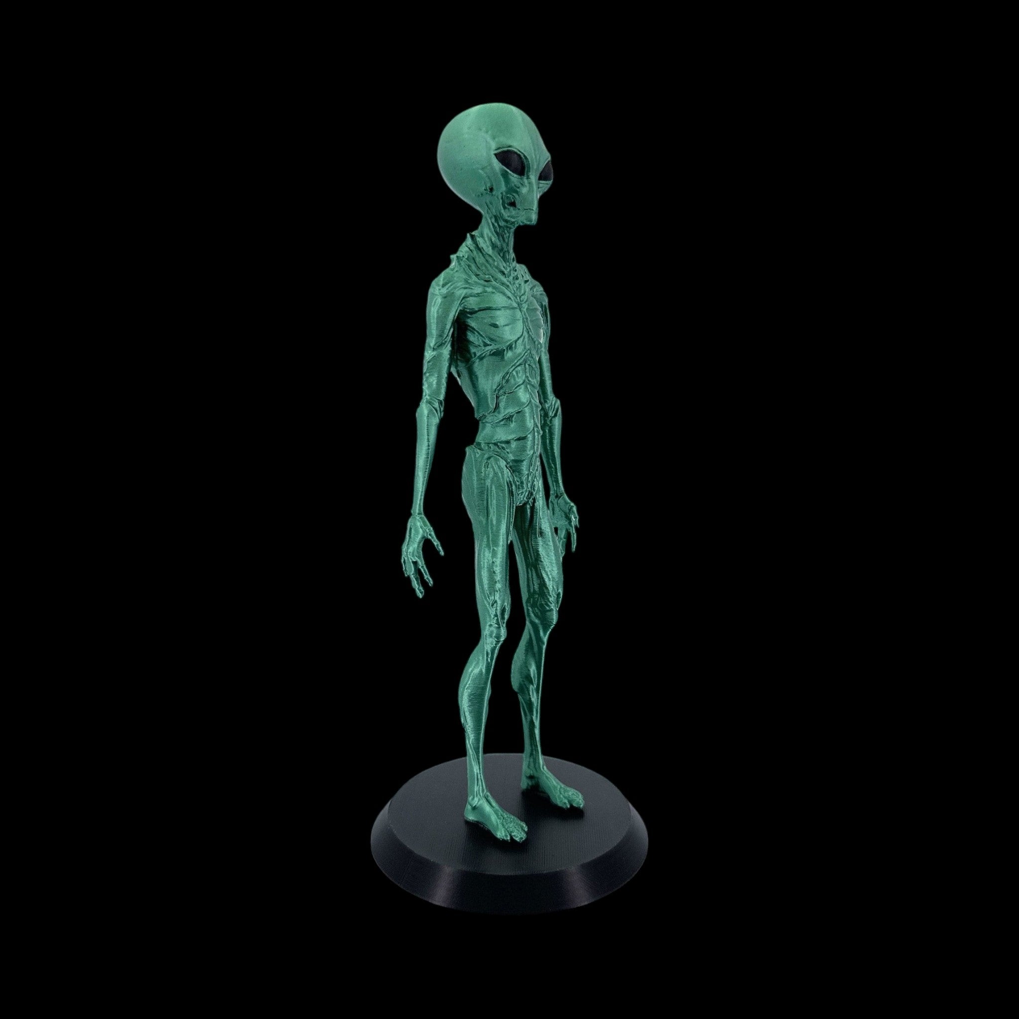 Insectoid Alien Figurine – 10"–12" — view 8, 3D printed replica on black background