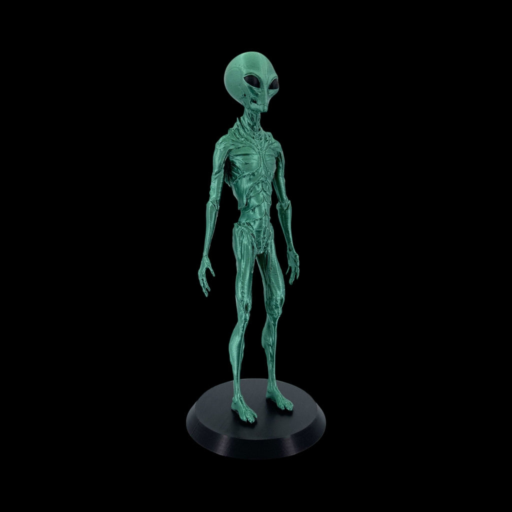 Insectoid Alien Figurine – 10"–12" — view 9, 3D printed replica on black background