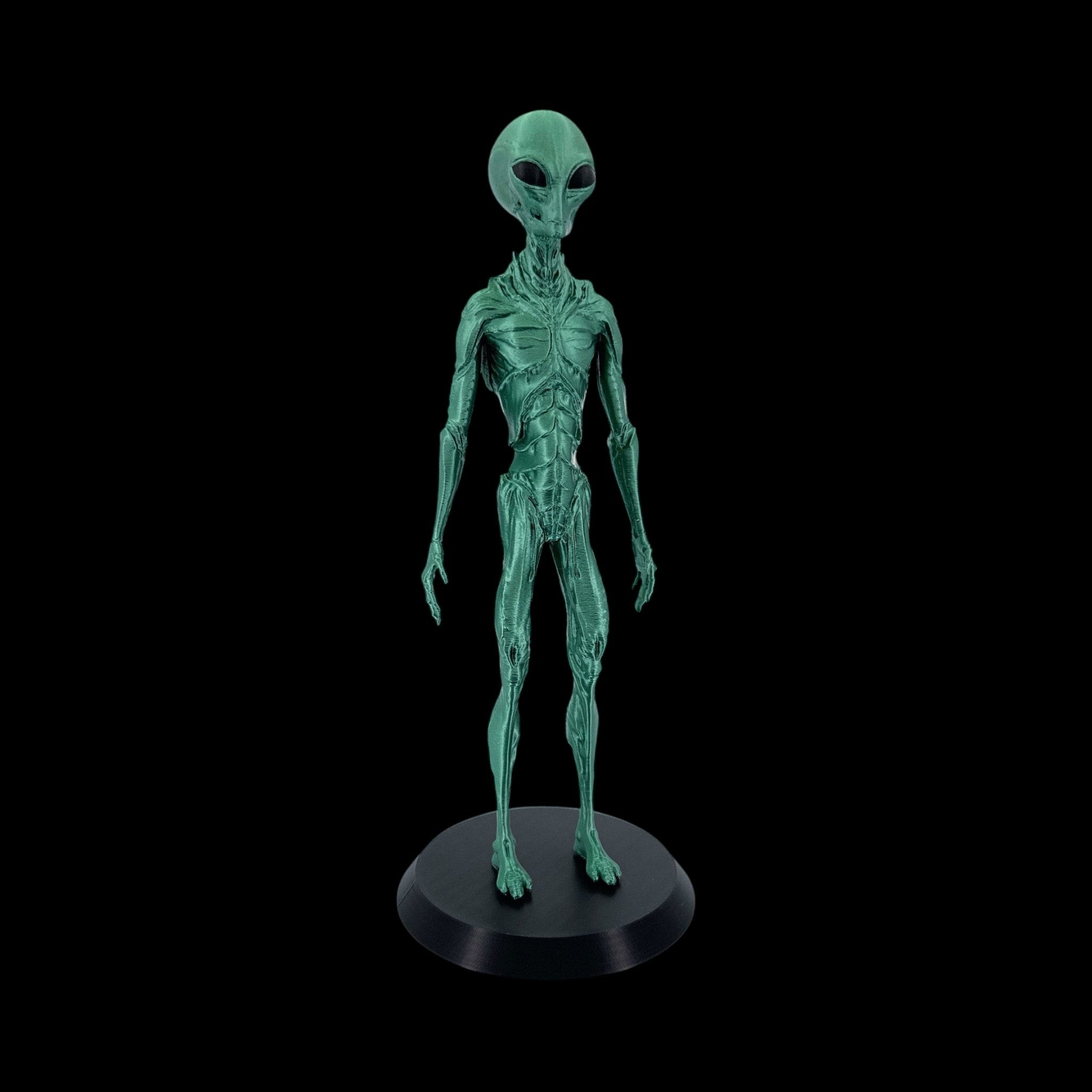 Insectoid Alien Figurine – 10"–12" — view 10, 3D printed replica on black background