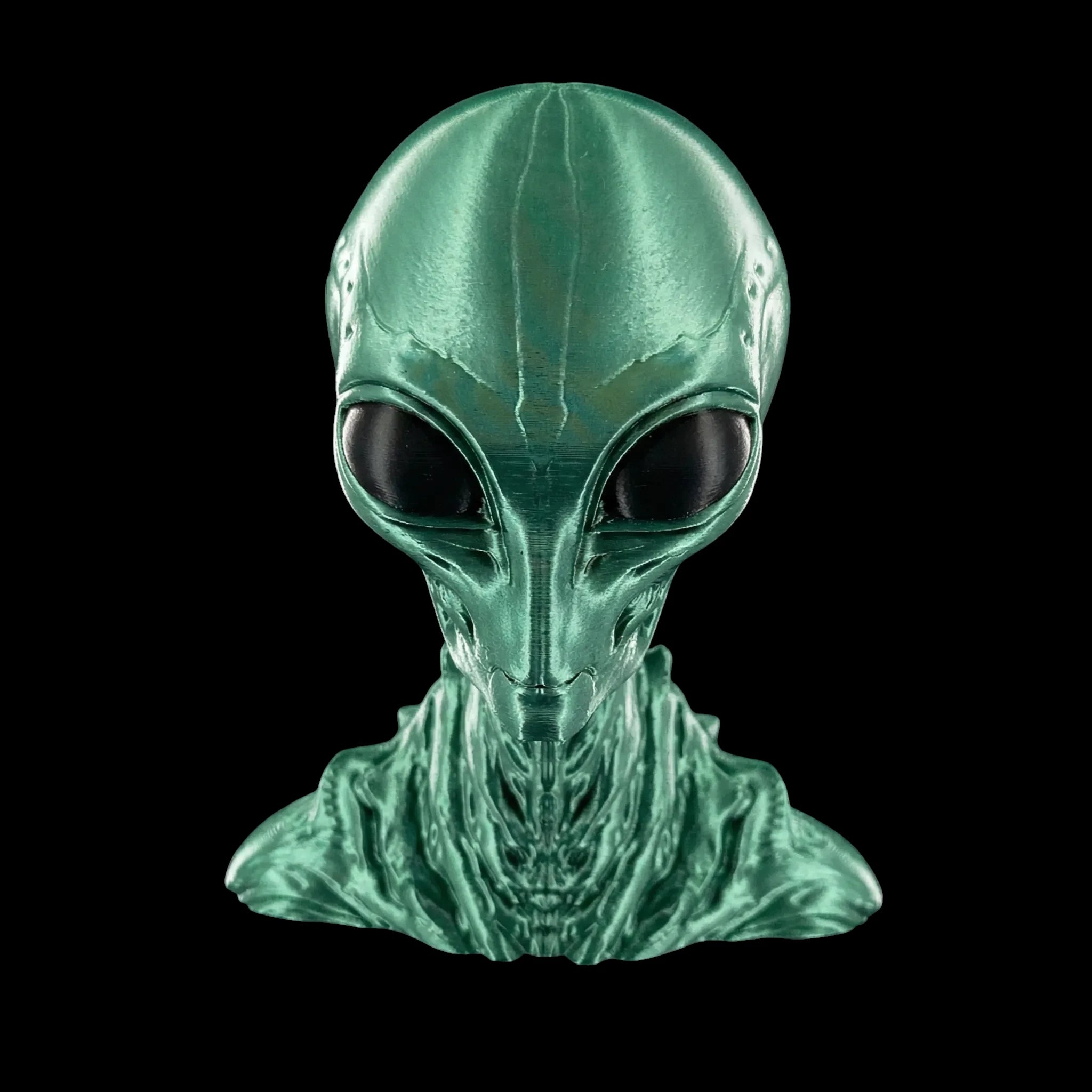 Insectoid Alien Head Bust 4 to 10 Inch Sizes - 3D Printed by UFODesigns3D