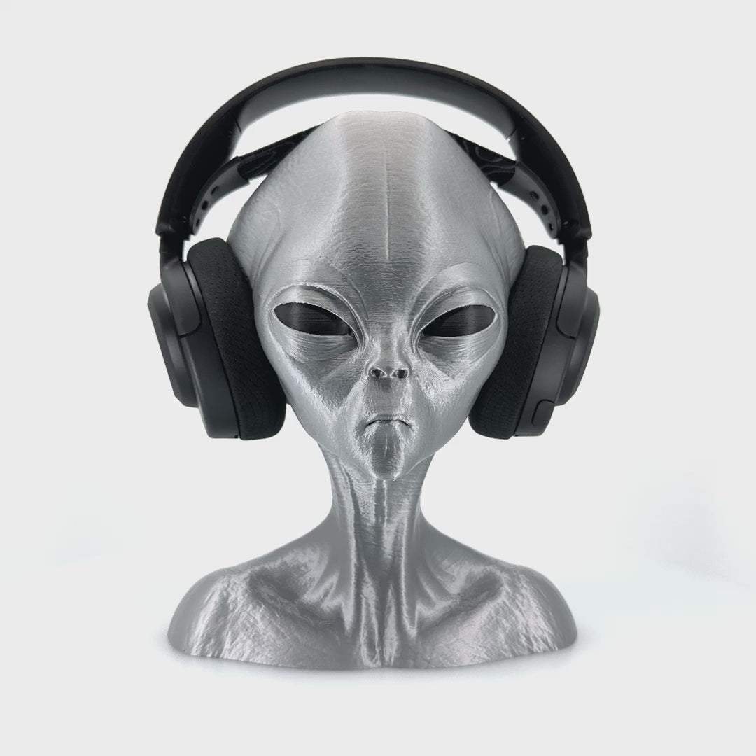 Roswell Grey Alien Headphone Stand – 12"