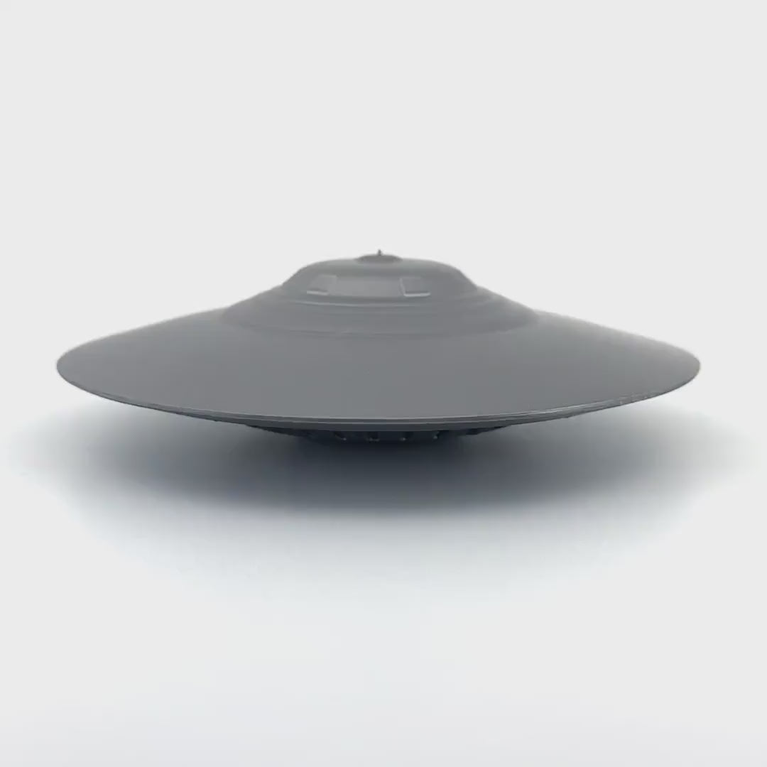 Area 51 Bob Lazar S4 Sport Model UFO - Alien Craft, Extraterrestrial Spaceship, 4 Sizes, Silver Grey Accents, Sci-Fi Collectible, UFO Decor