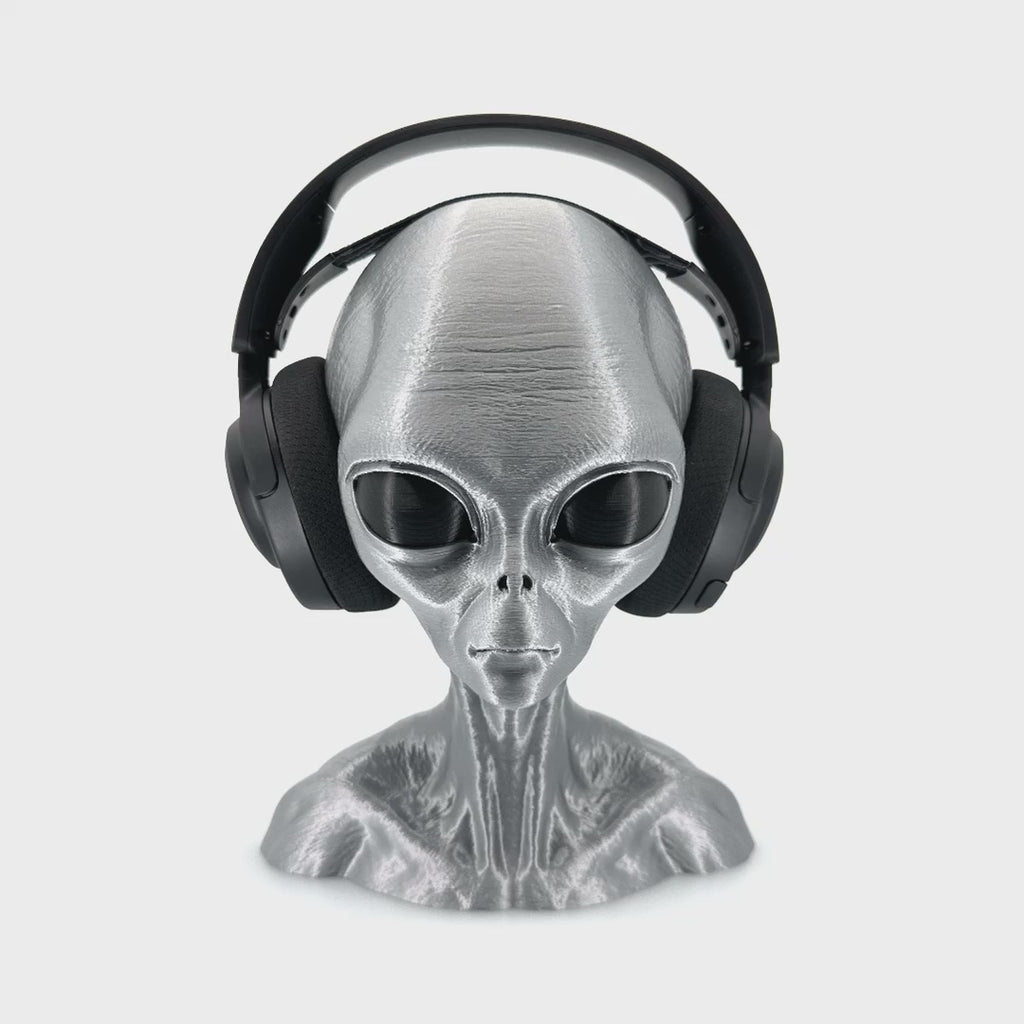 Grey Alien Headphone Stand – 12"