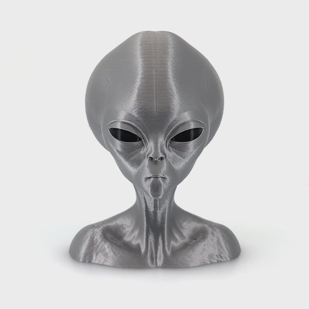 Roswell Grey Alien Bust from Zeta Reticuli – 3D Printed Sci-Fi Collectible