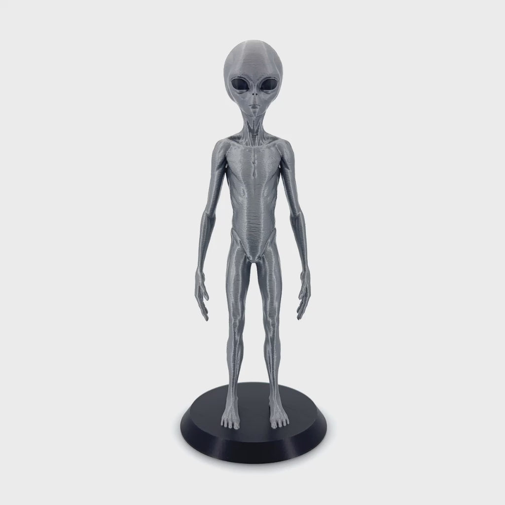 Grey Alien Figurine – 3D-Printed Collectible | 10"