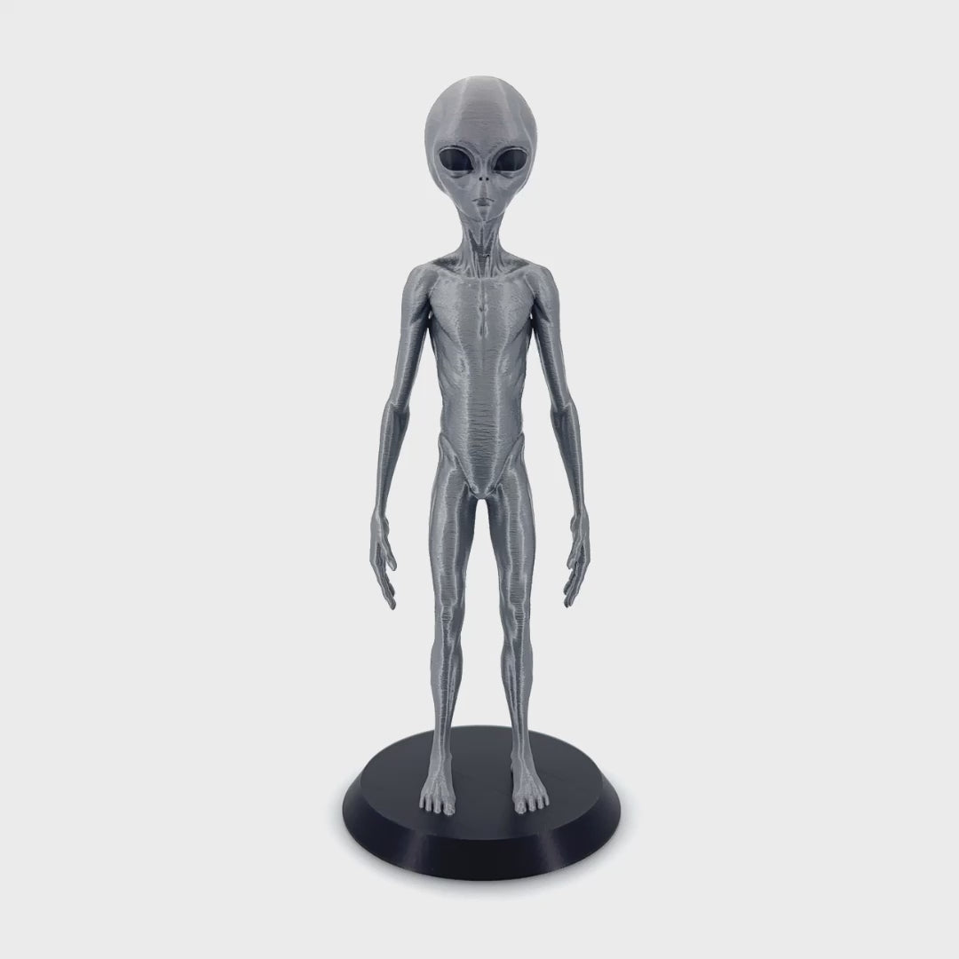 Grey Alien Figurine – 3D-Printed Collectible | 10"
