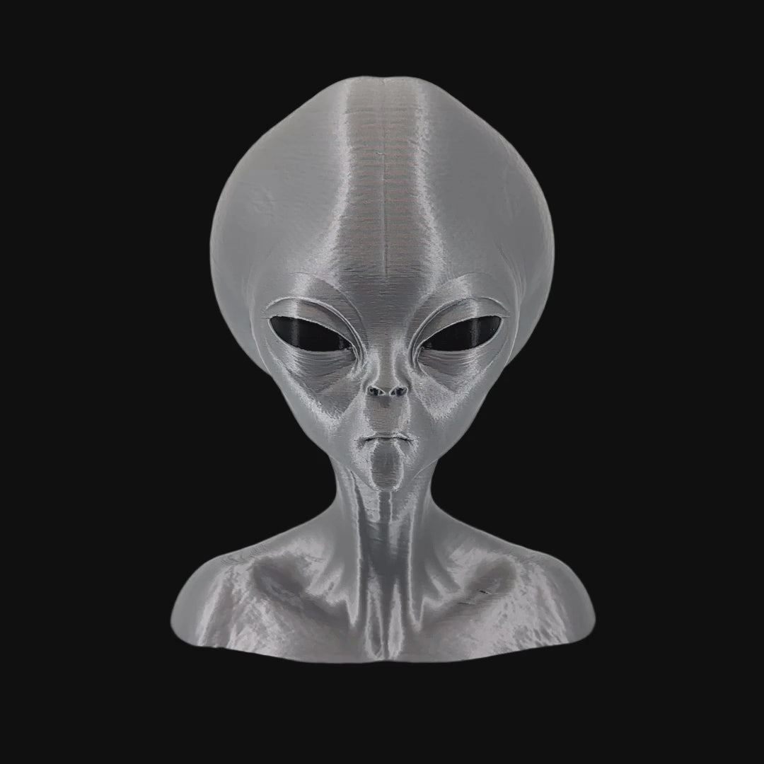 Roswell Grey Alien Bust – 4"–12"