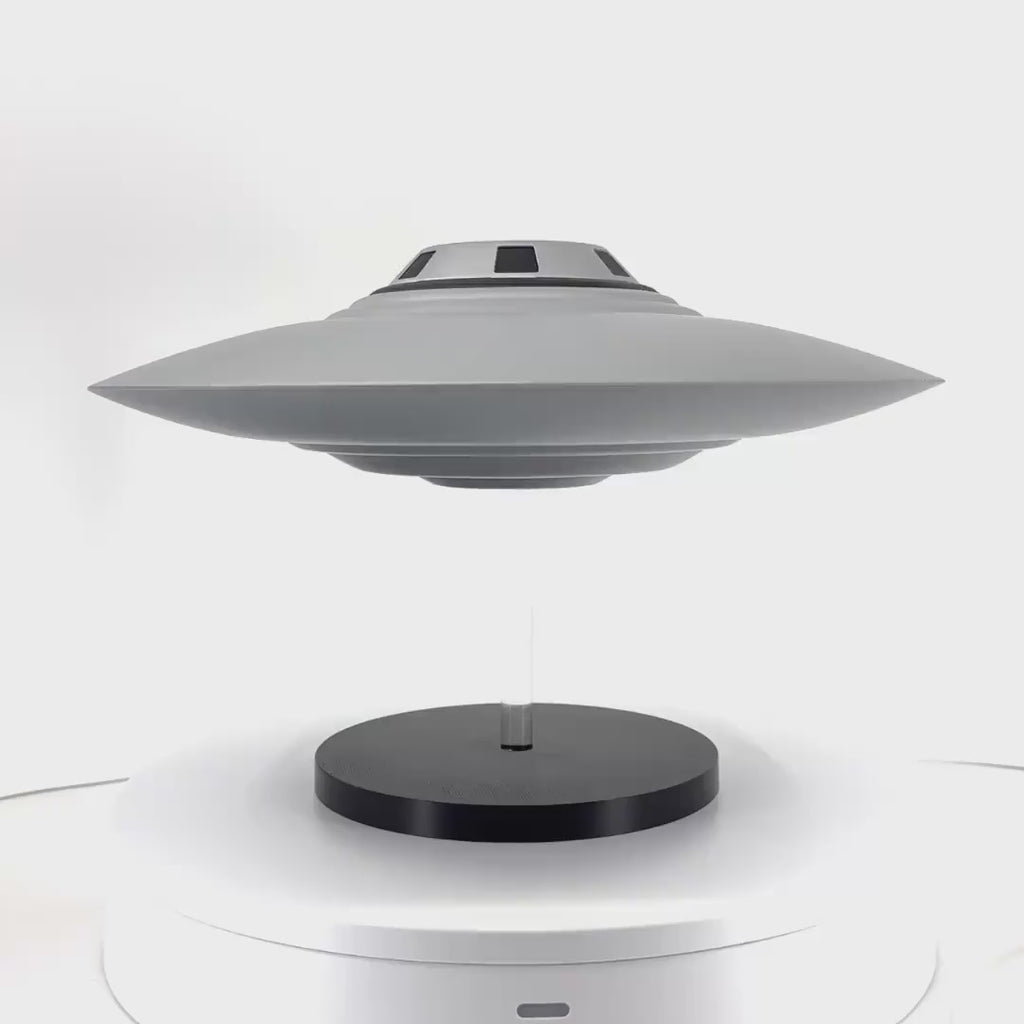 Bob Lazar UFO Model | Area 51 Flying Saucer | 3D Printed Silver & Black Replica | 4–12″ Sizes + Stand