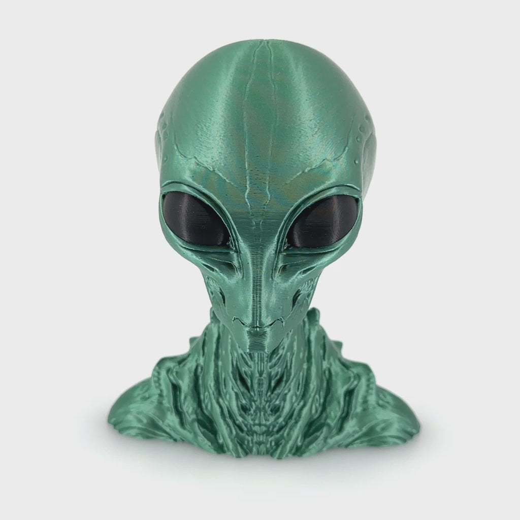 Insectoid Alien Head Bust – Mantis Species Sculpture | 4"–10"