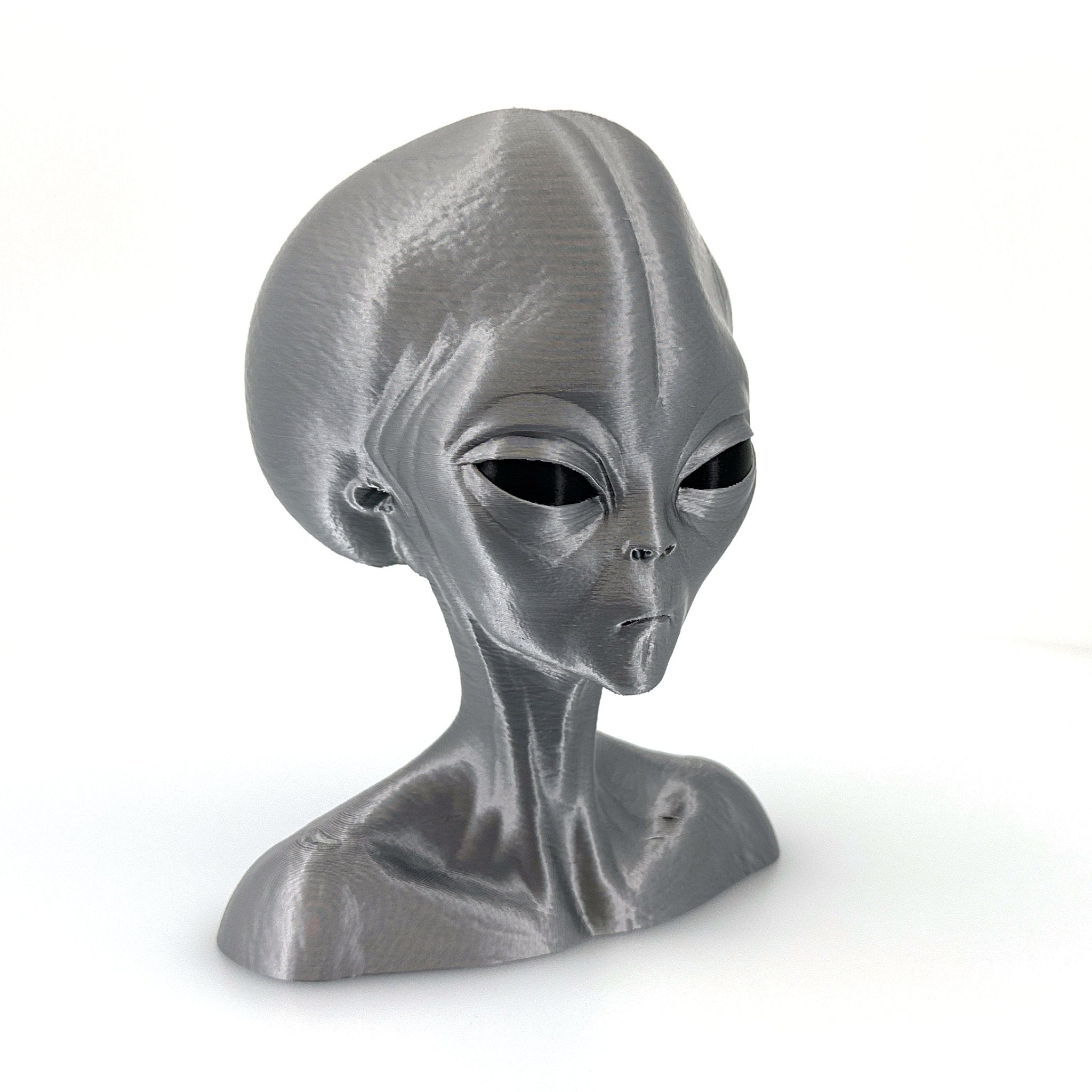 Roswell Grey Alien Bust – 4"–10" - UFODesigns3D