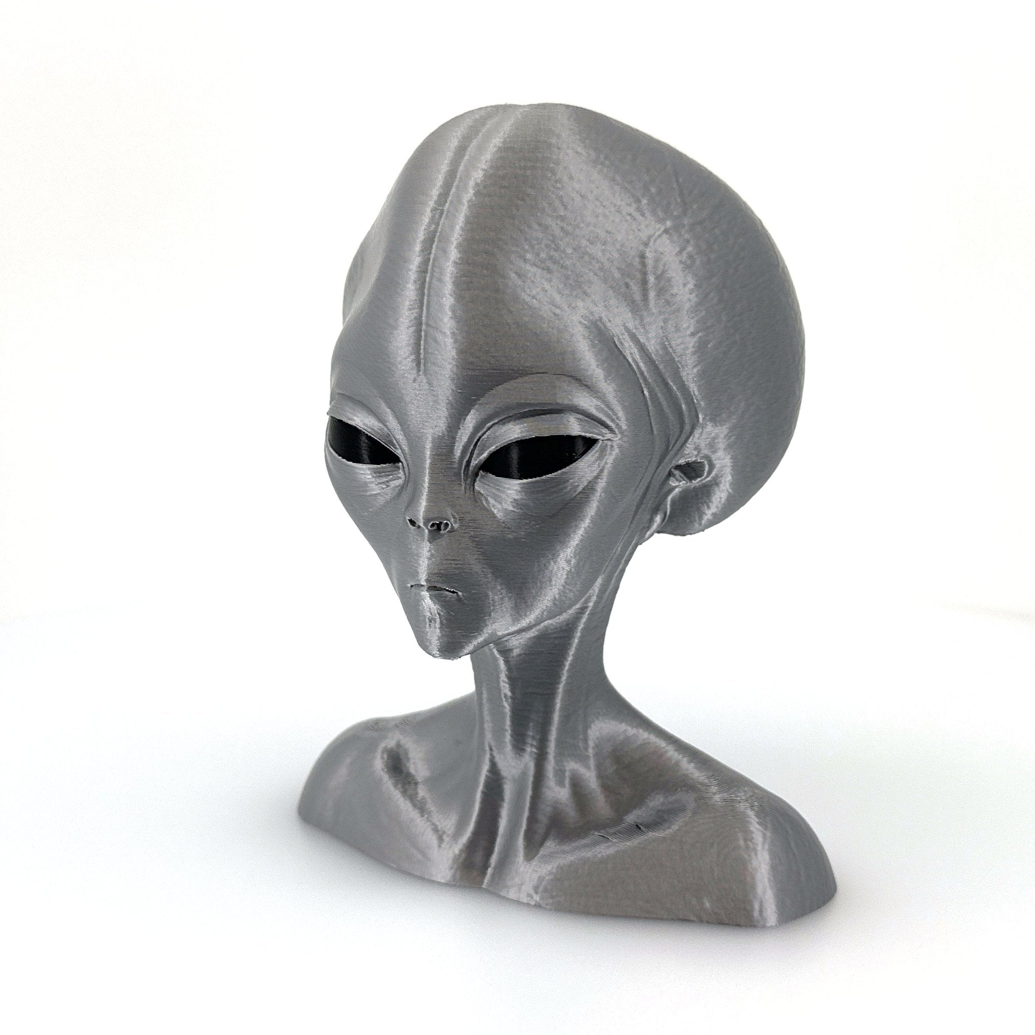 Roswell Grey Alien Bust – 4"–10" - UFODesigns3D