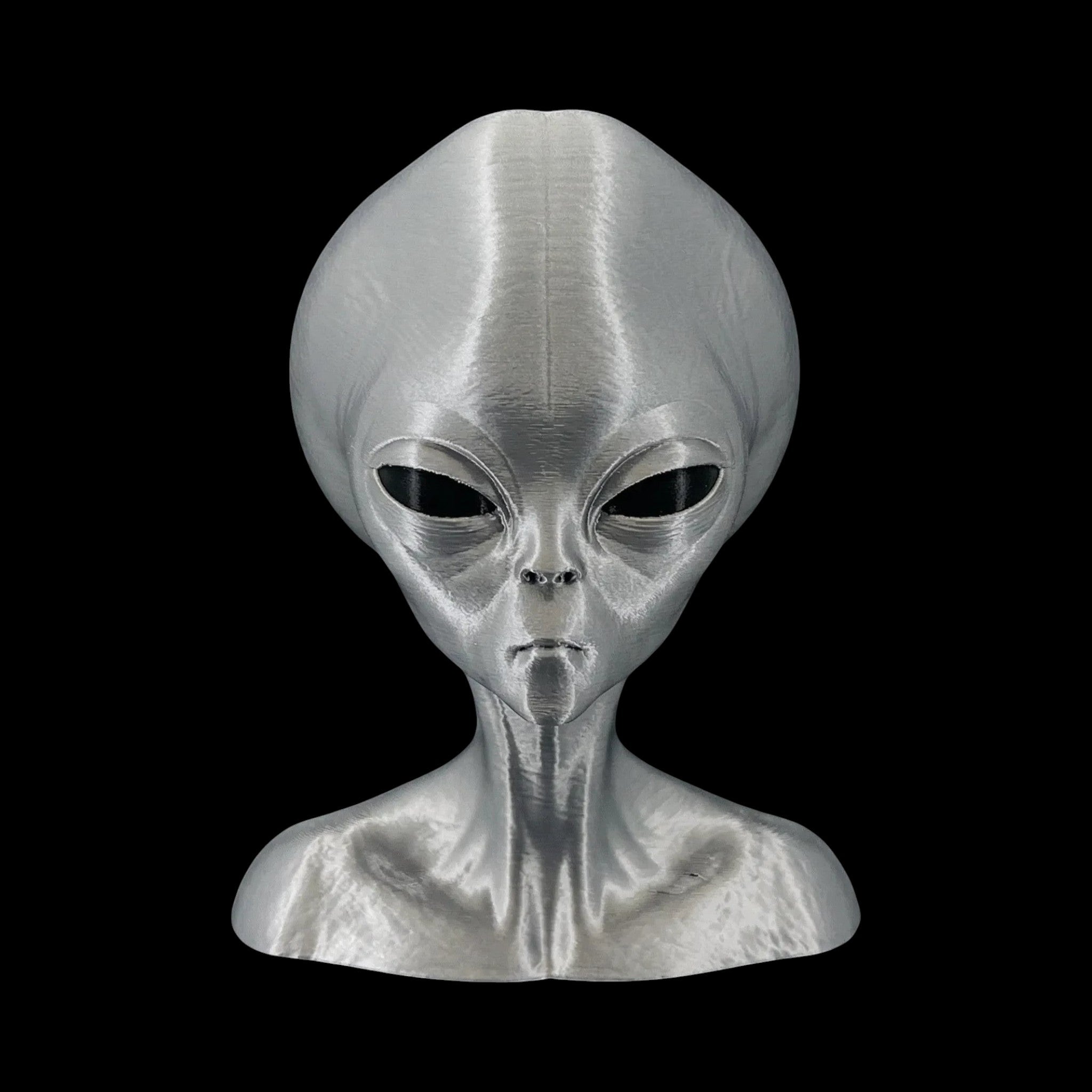 Roswell Grey Alien Bust 4 to 10 Inch Sizes - 3D Printed by UFODesigns3D