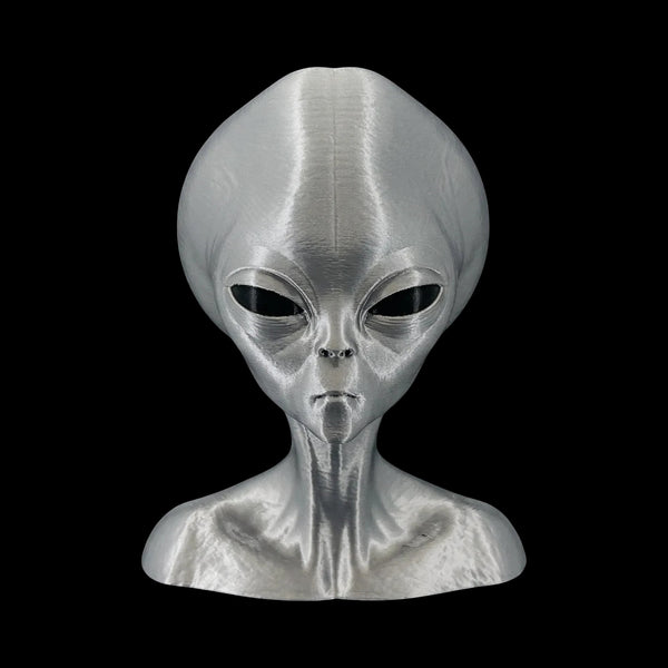 Roswell Grey Alien Bust 4 to 10 Inch Sizes - 3D Printed by UFODesigns3D