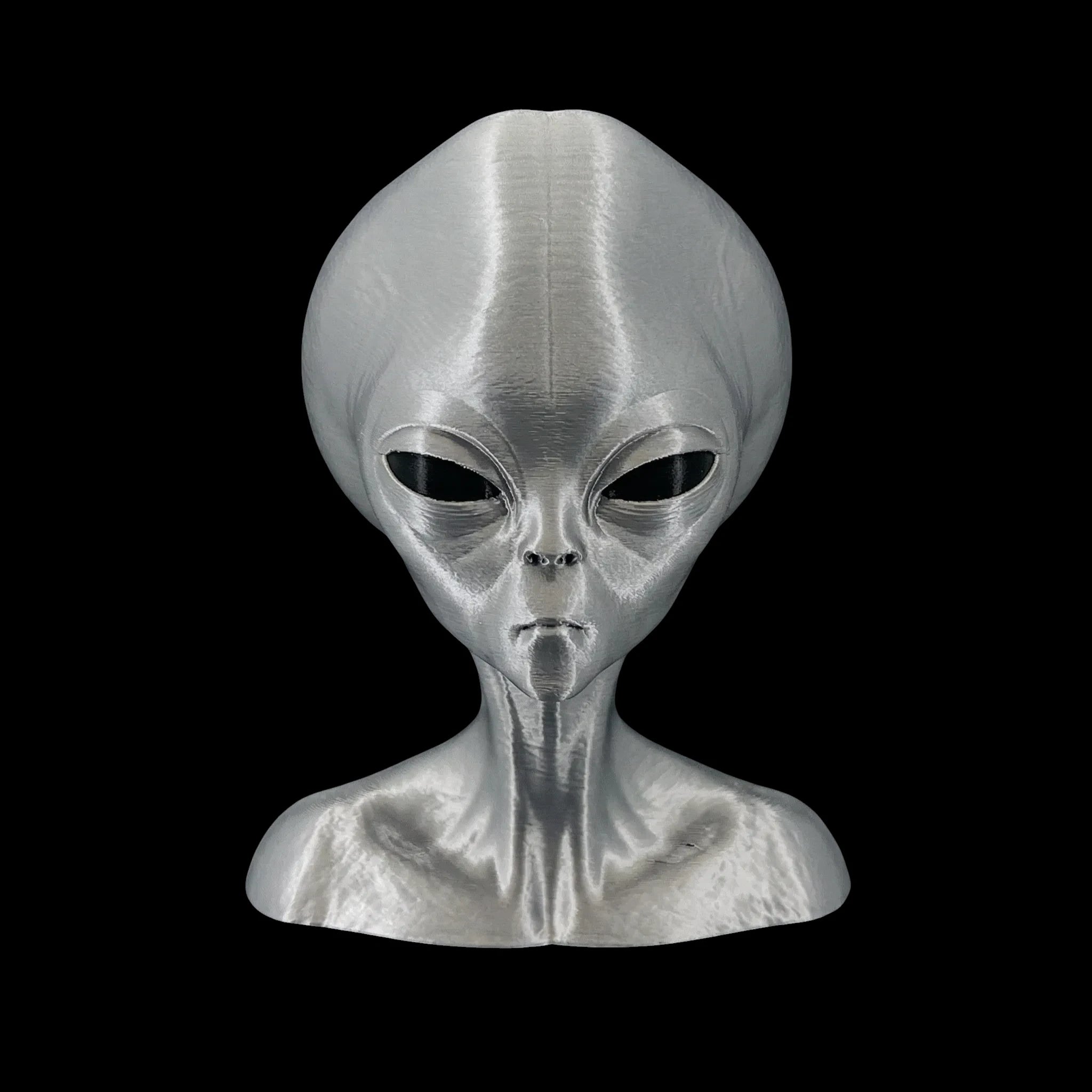 Roswell Grey Alien Bust 4 to 10 Inch Sizes - 3D Printed by UFODesigns3D