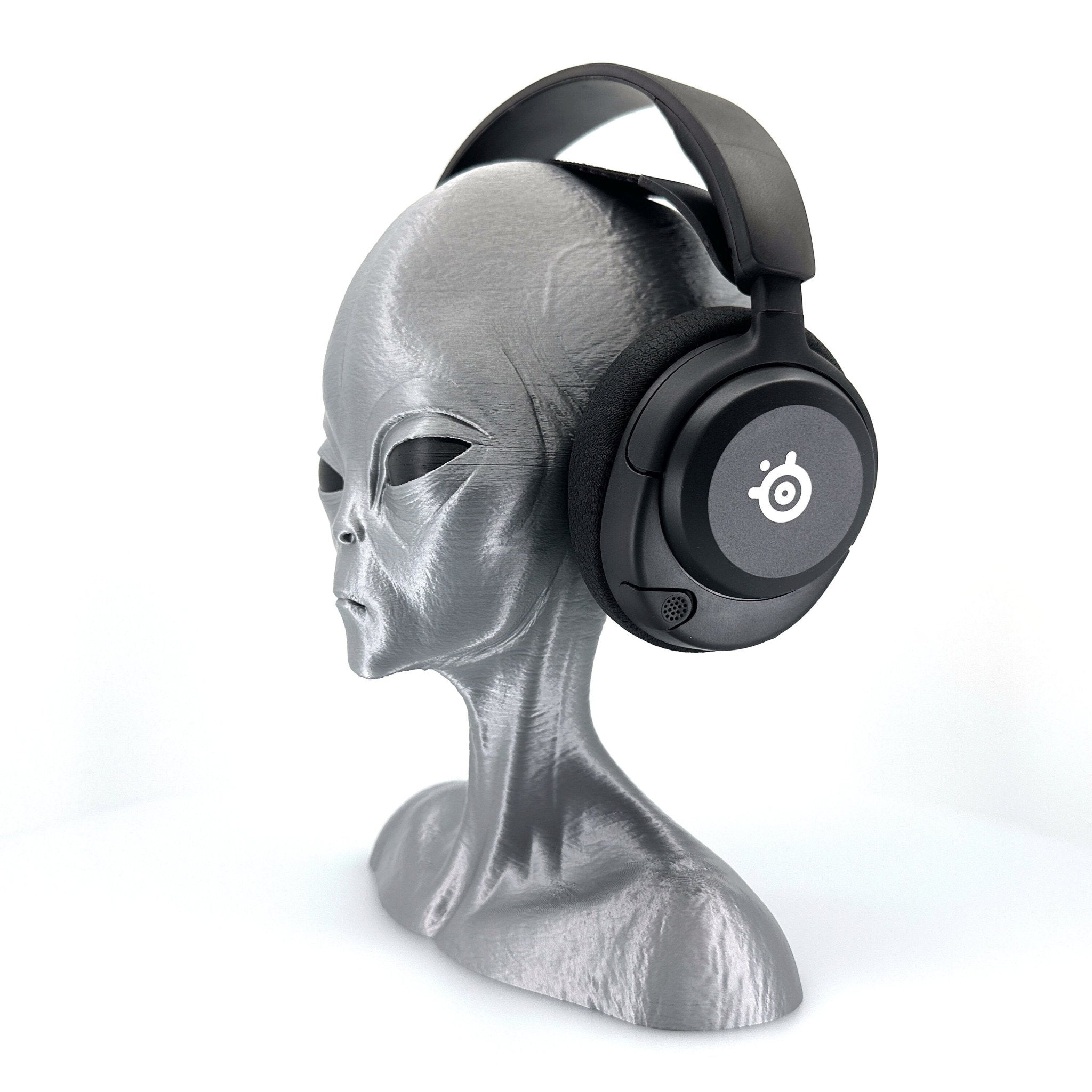 Roswell Grey Alien Headphone Stand 12" Tall