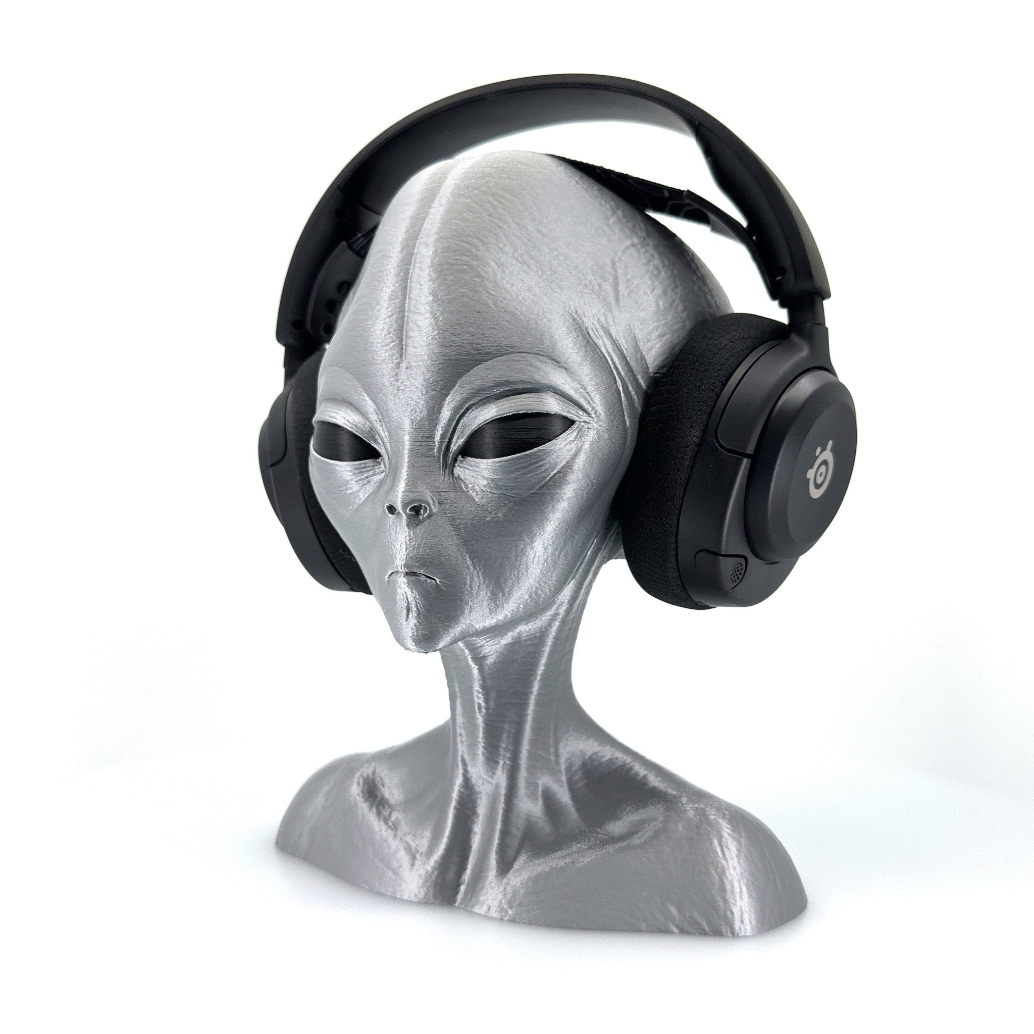 Roswell Grey Alien Headphone Stand 12" Tall