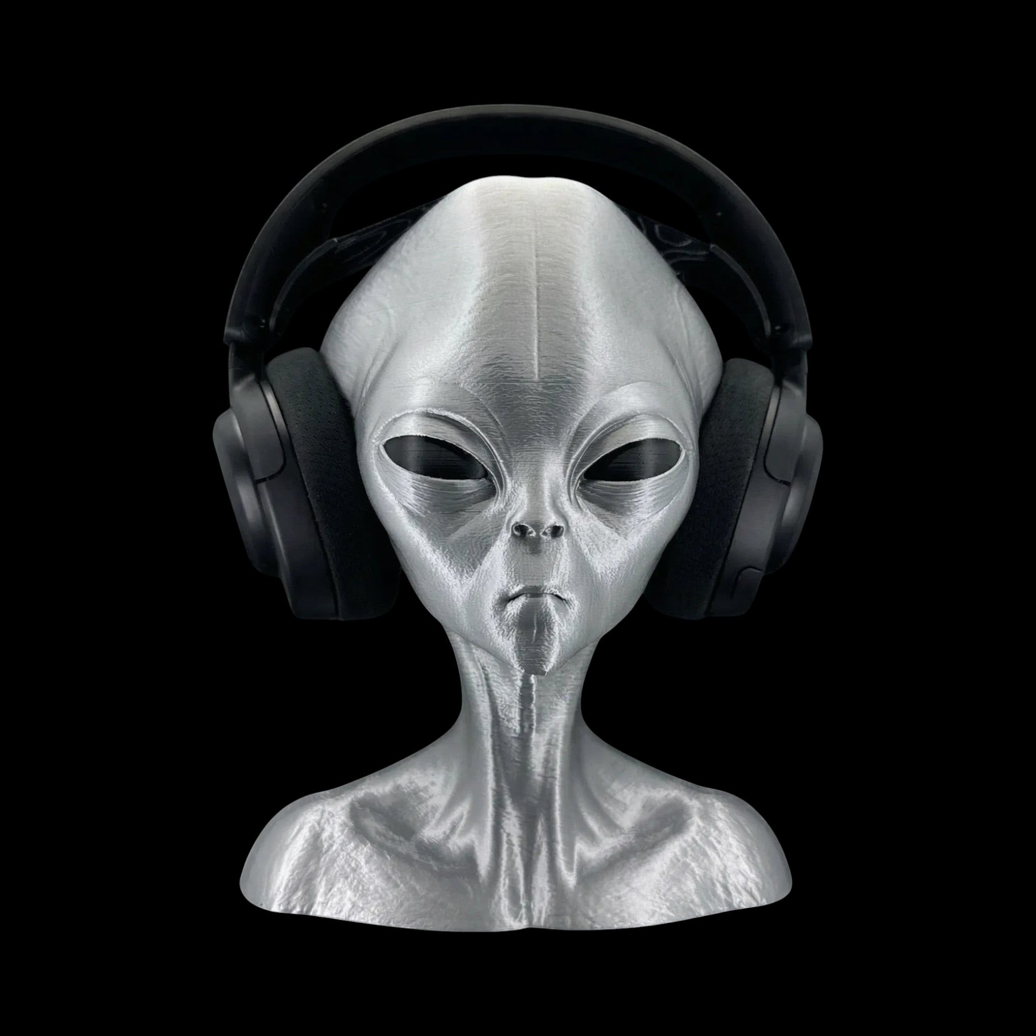 Roswell Grey Alien Headphone Stand 12 Inch - 3D Printed by UFODesigns3D