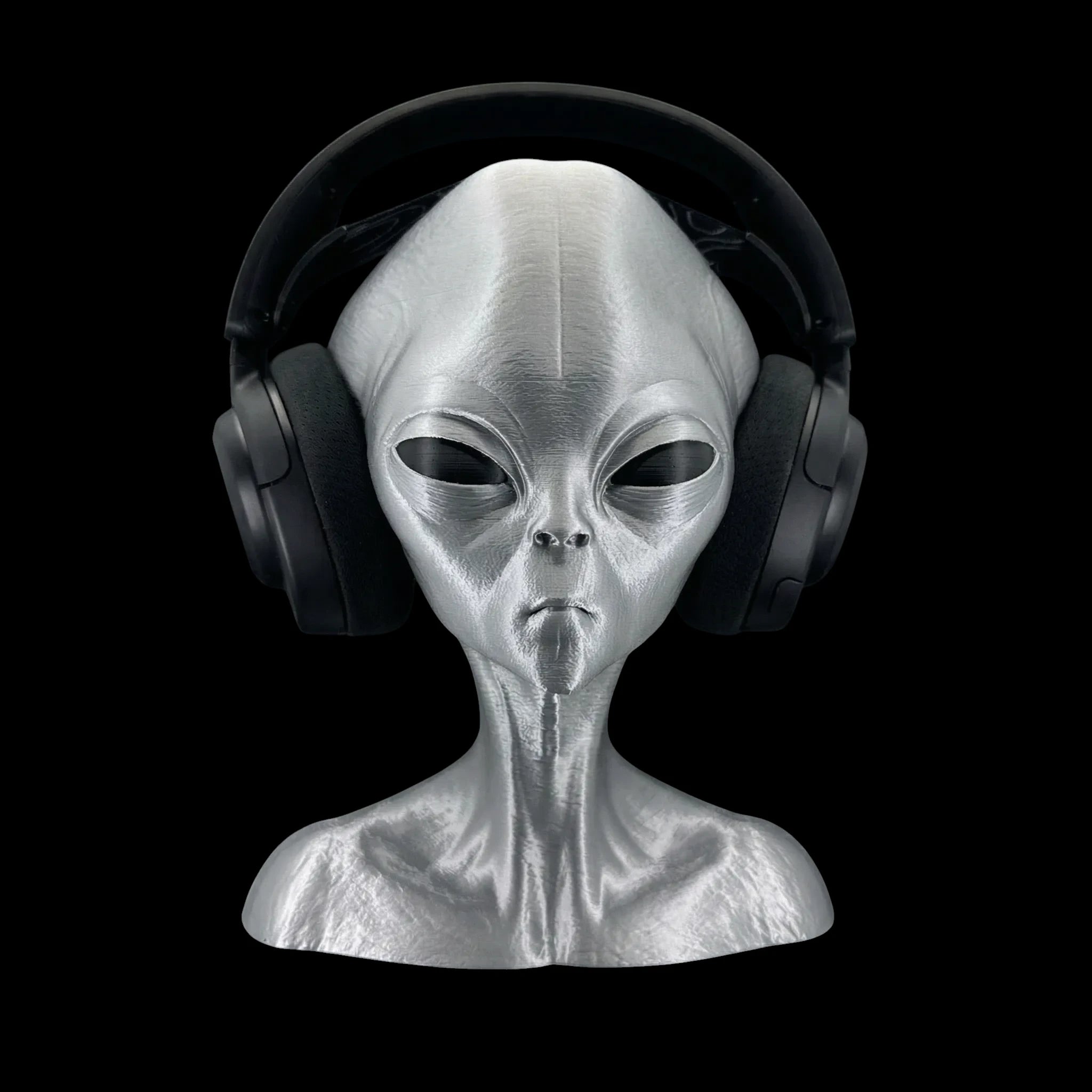Roswell Grey Alien Headphone Stand 12 Inch - 3D Printed by UFODesigns3D