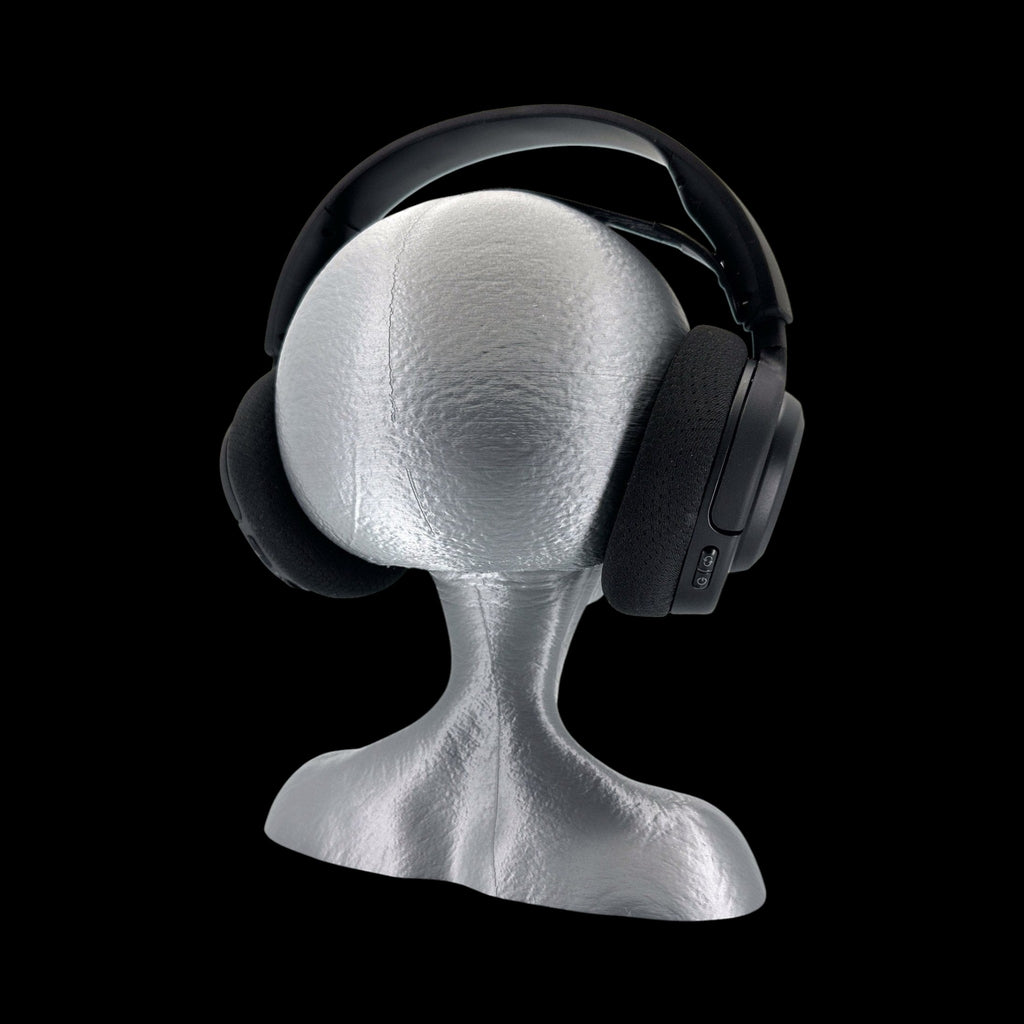 Roswell Grey Alien Headphone Stand – 12" — view 7, 3D printed replica on black background