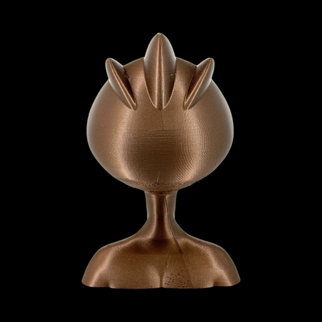 Varginha Alien Head Bust – 4"–10" — view 7, 3D printed replica on black background