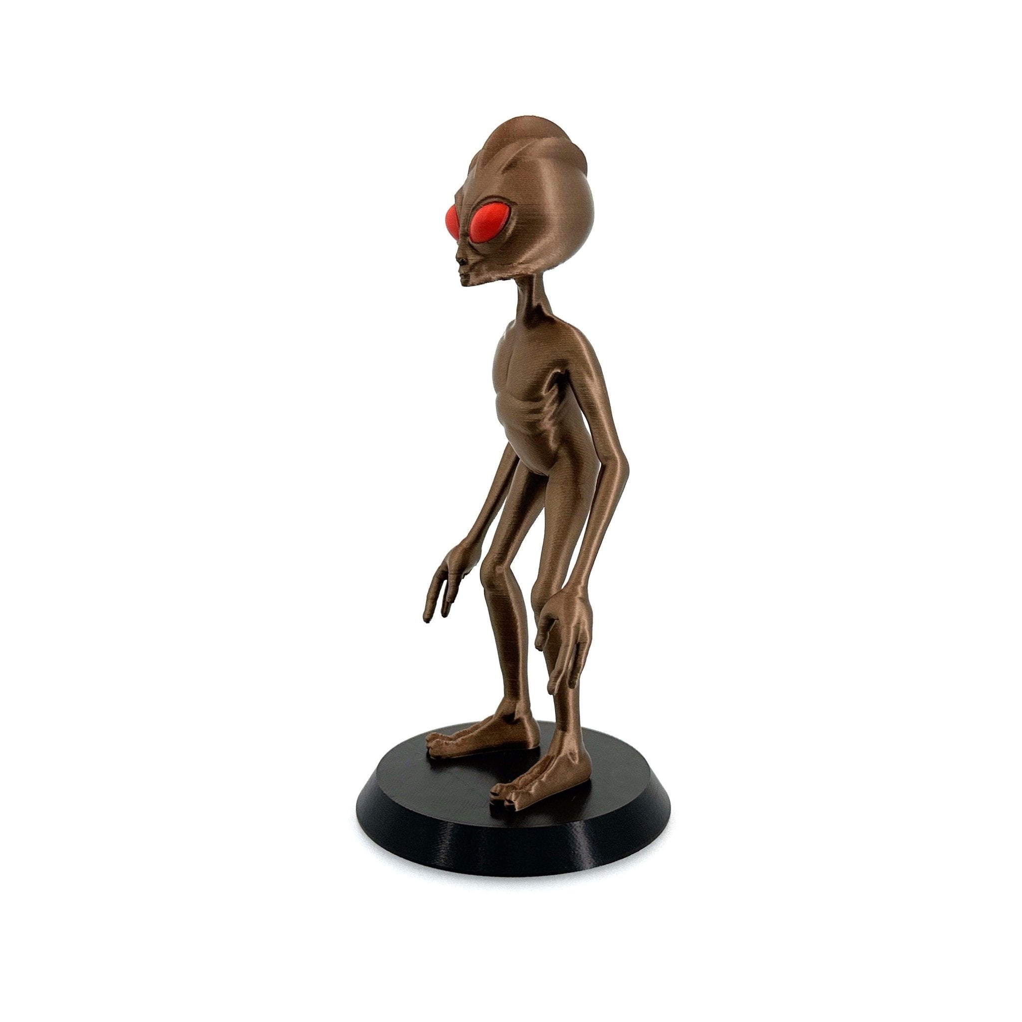 Varginha Alien Figurine – 10" — view 5, 3D printed replica on black background