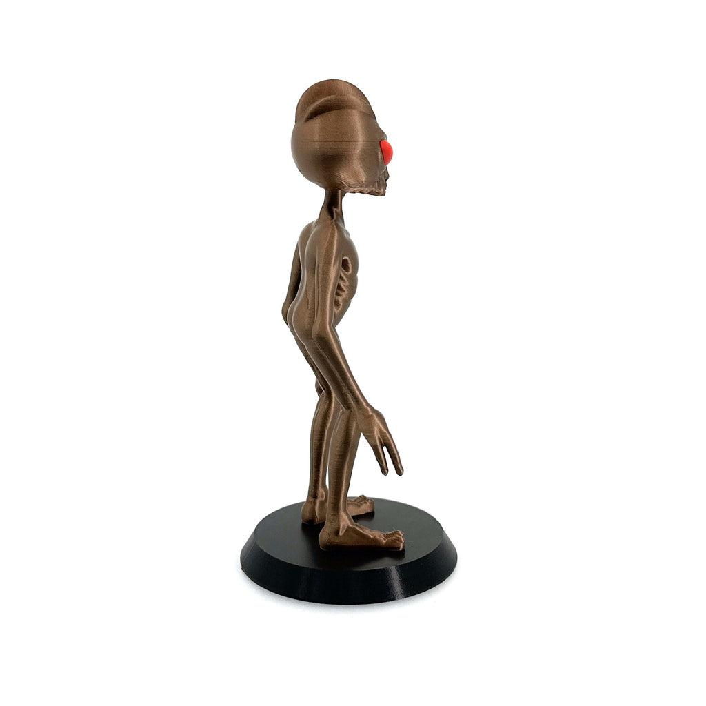 Varginha Alien Figurine – 10" — view 11, 3D printed replica on black background