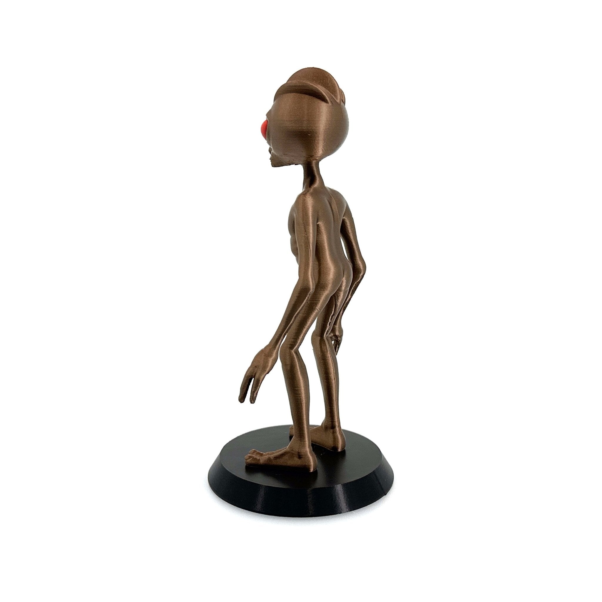 Varginha Alien Figurine – 10" — view 7, 3D printed replica on black background