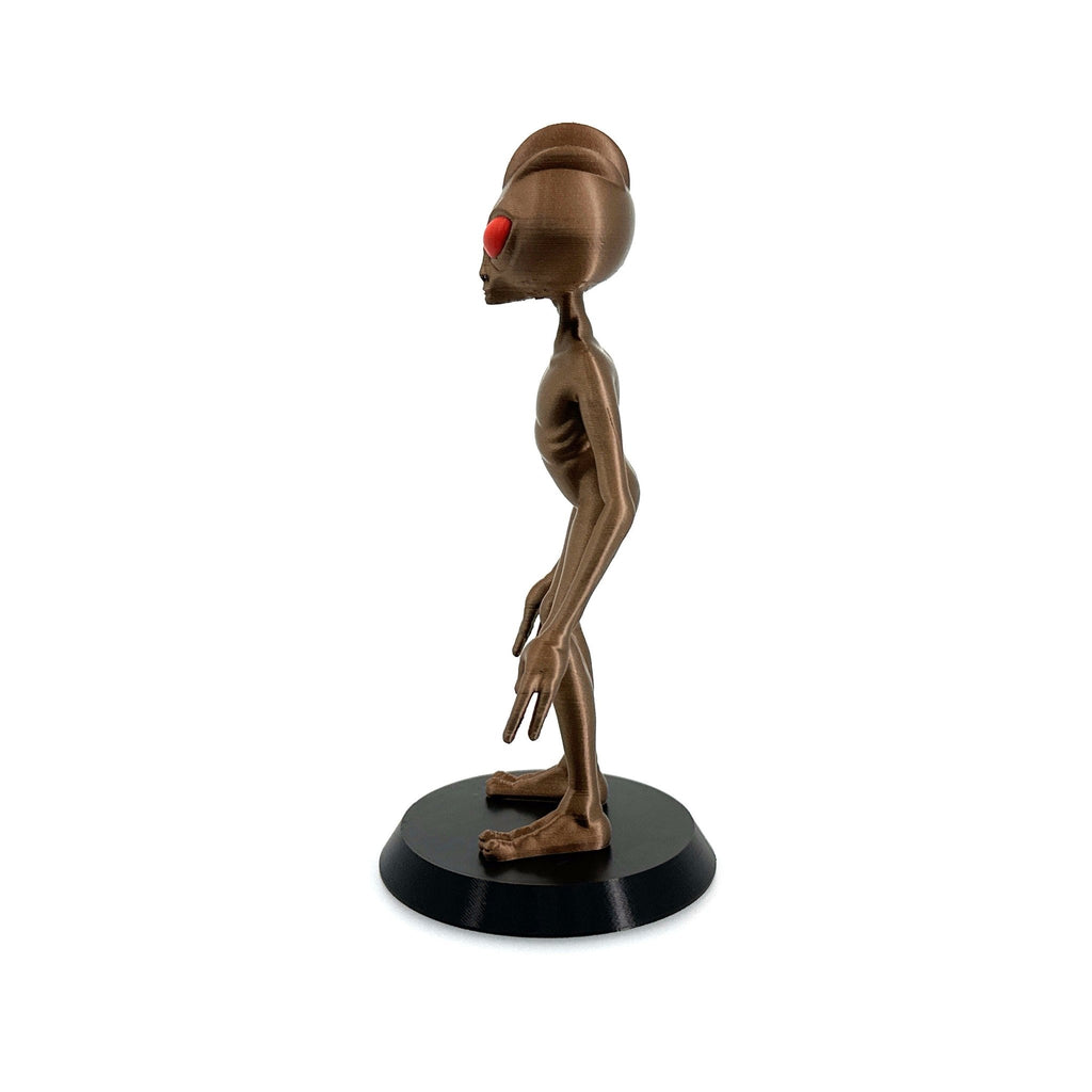 Varginha Alien Figurine – 10" — view 6, 3D printed replica on black background