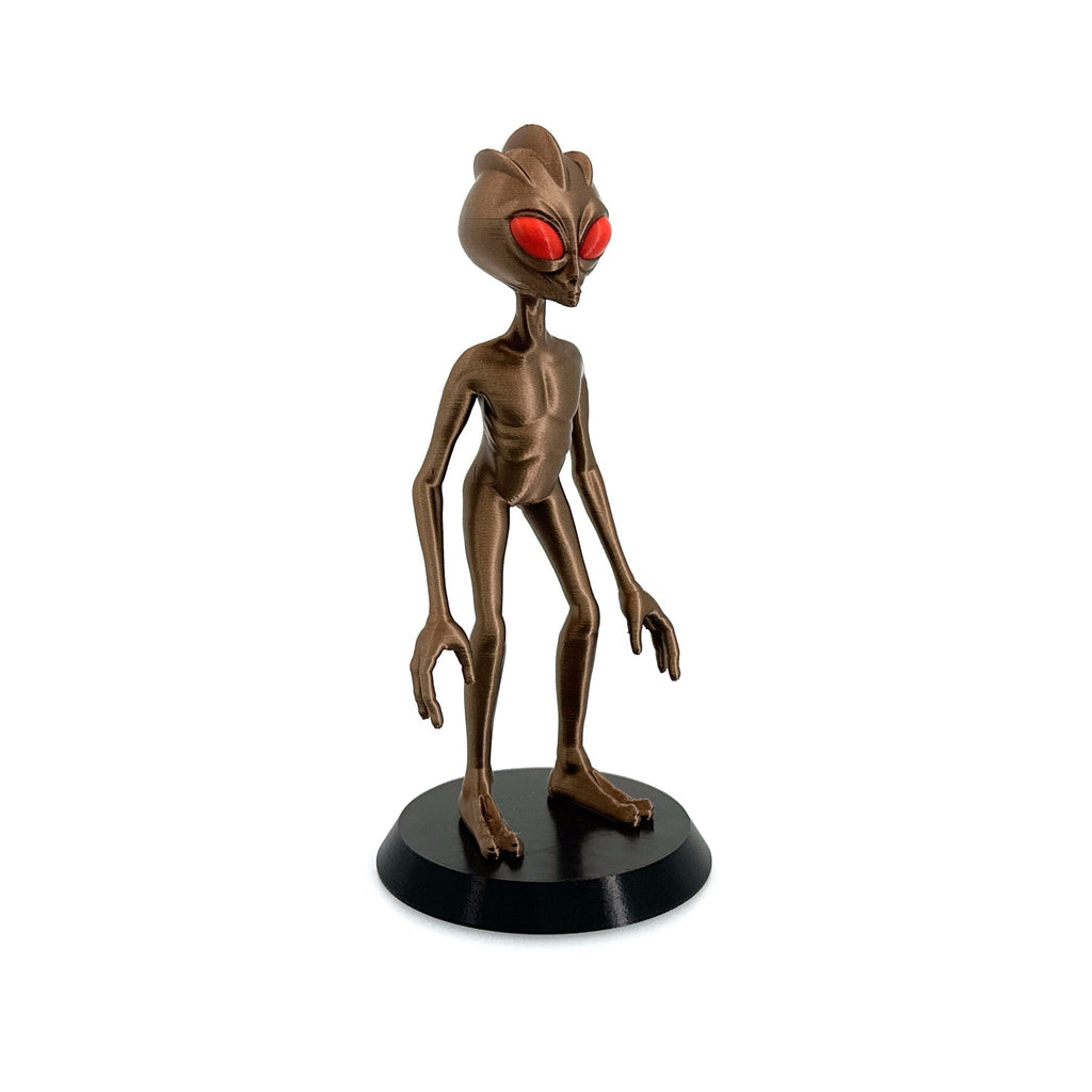 Varginha Alien Figurine – 10" — view 12, 3D printed replica on black background