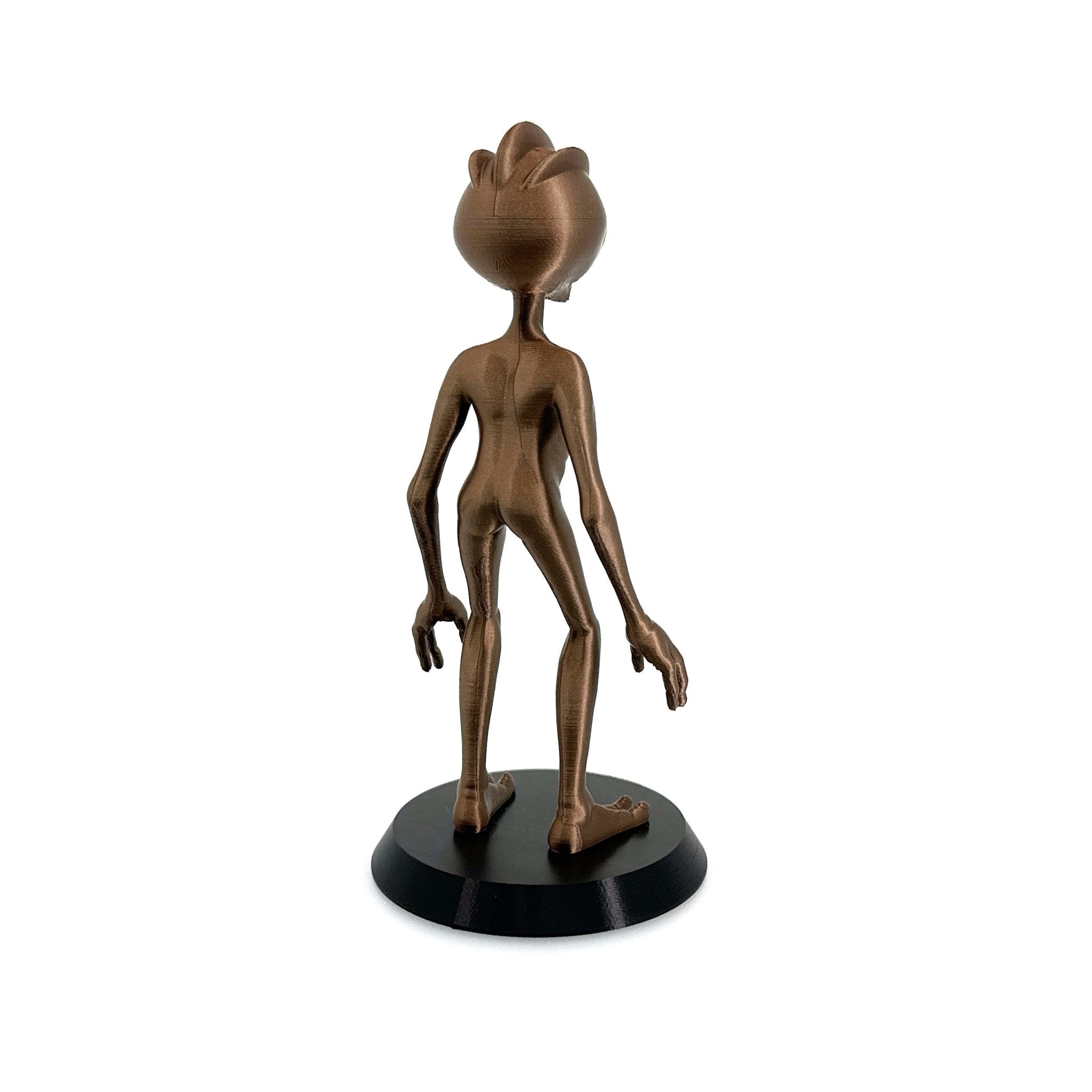 Varginha Alien Figurine – 10" — view 10, 3D printed replica on black background