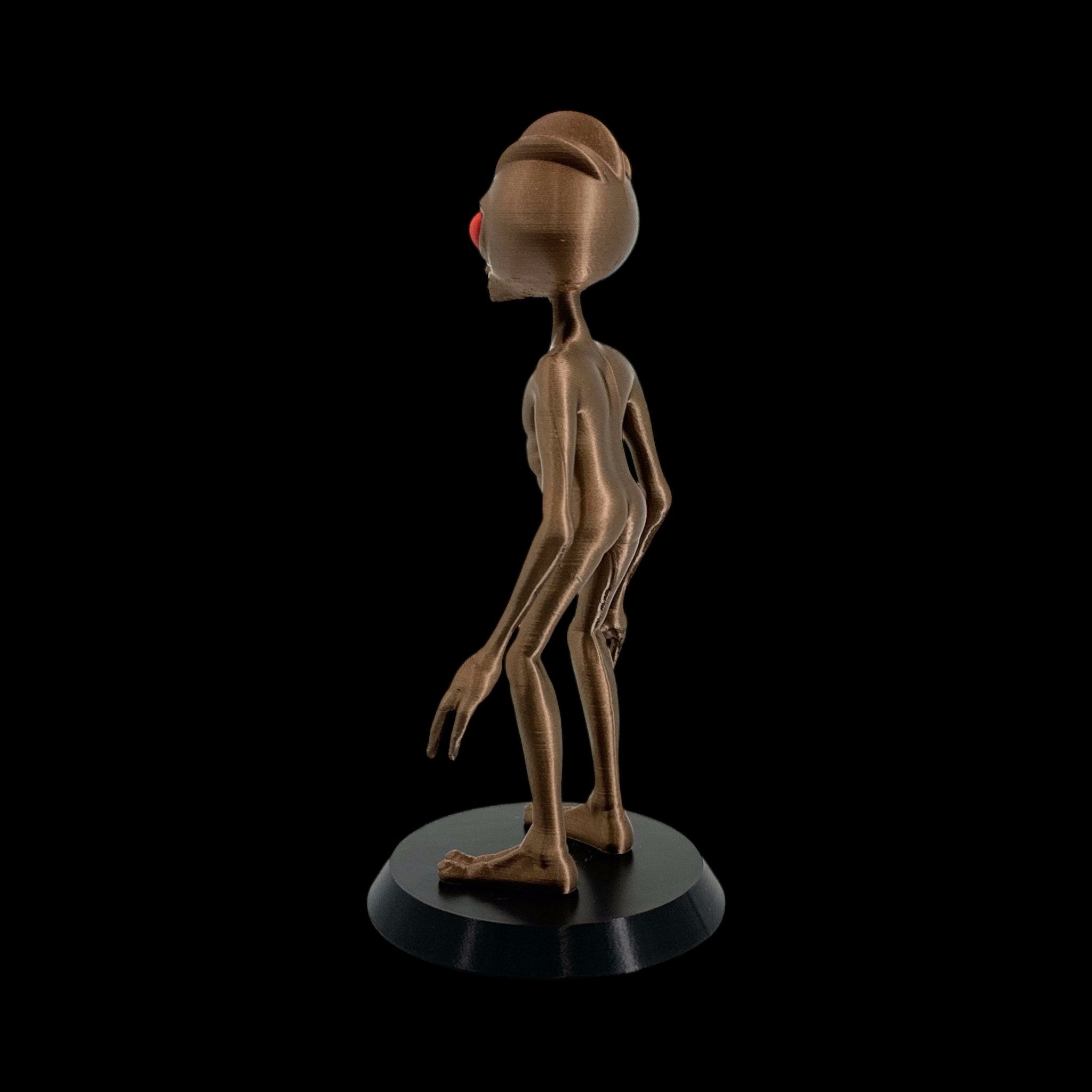 Varginha Alien Figurine – 10" — view 2, 3D printed replica on black background