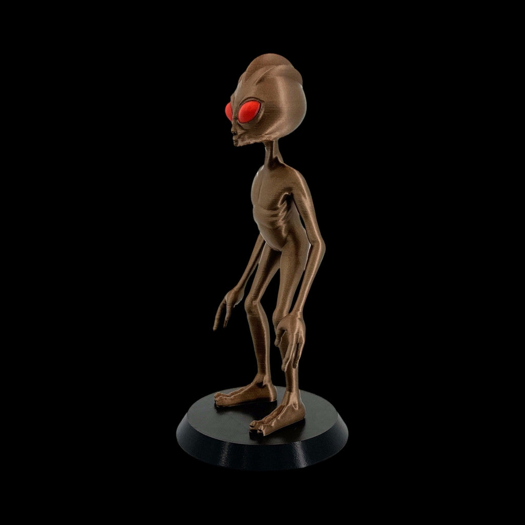 Varginha Alien Figurine – 10" — view 5, 3D printed replica on black background