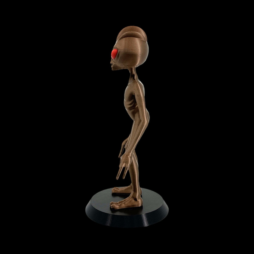Varginha Alien Figurine – 10" — view 6, 3D printed replica on black background