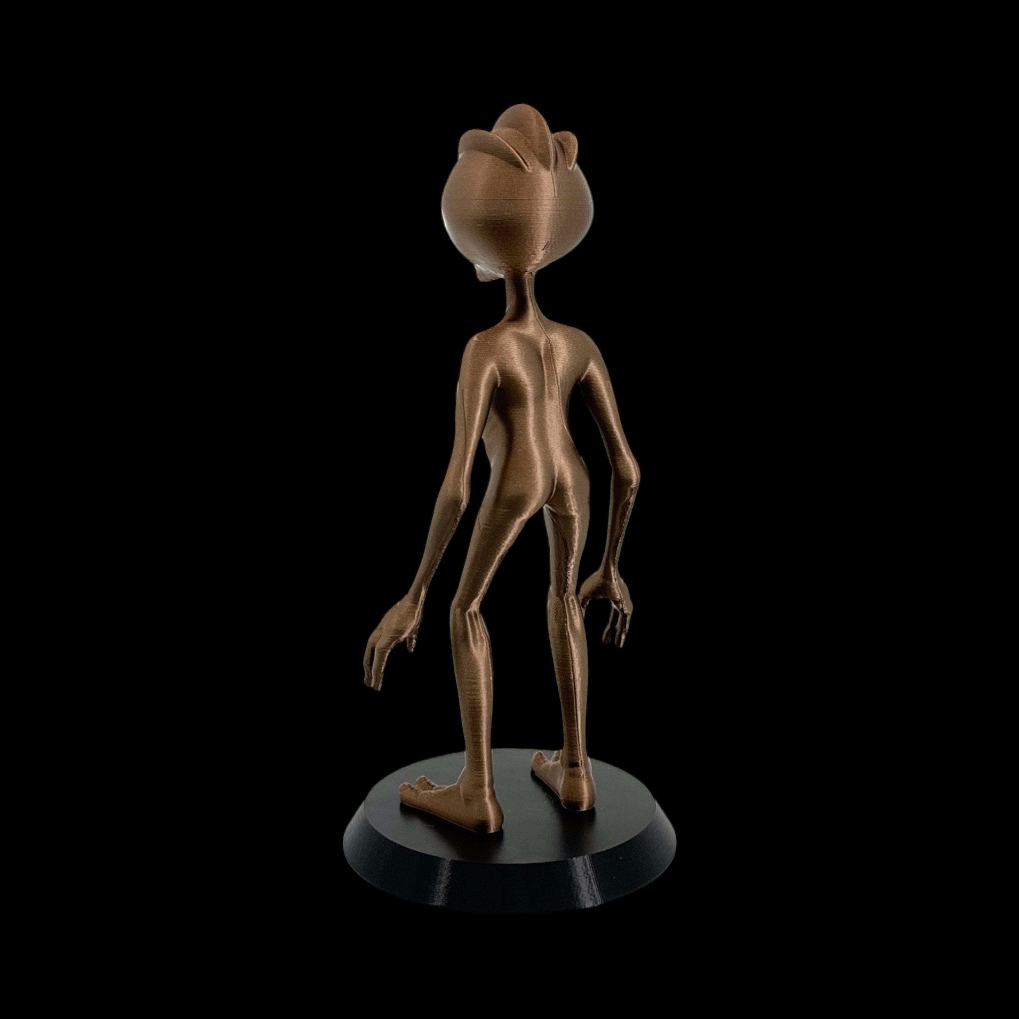 Varginha Alien Figurine – 10" — view 8, 3D printed replica on black background