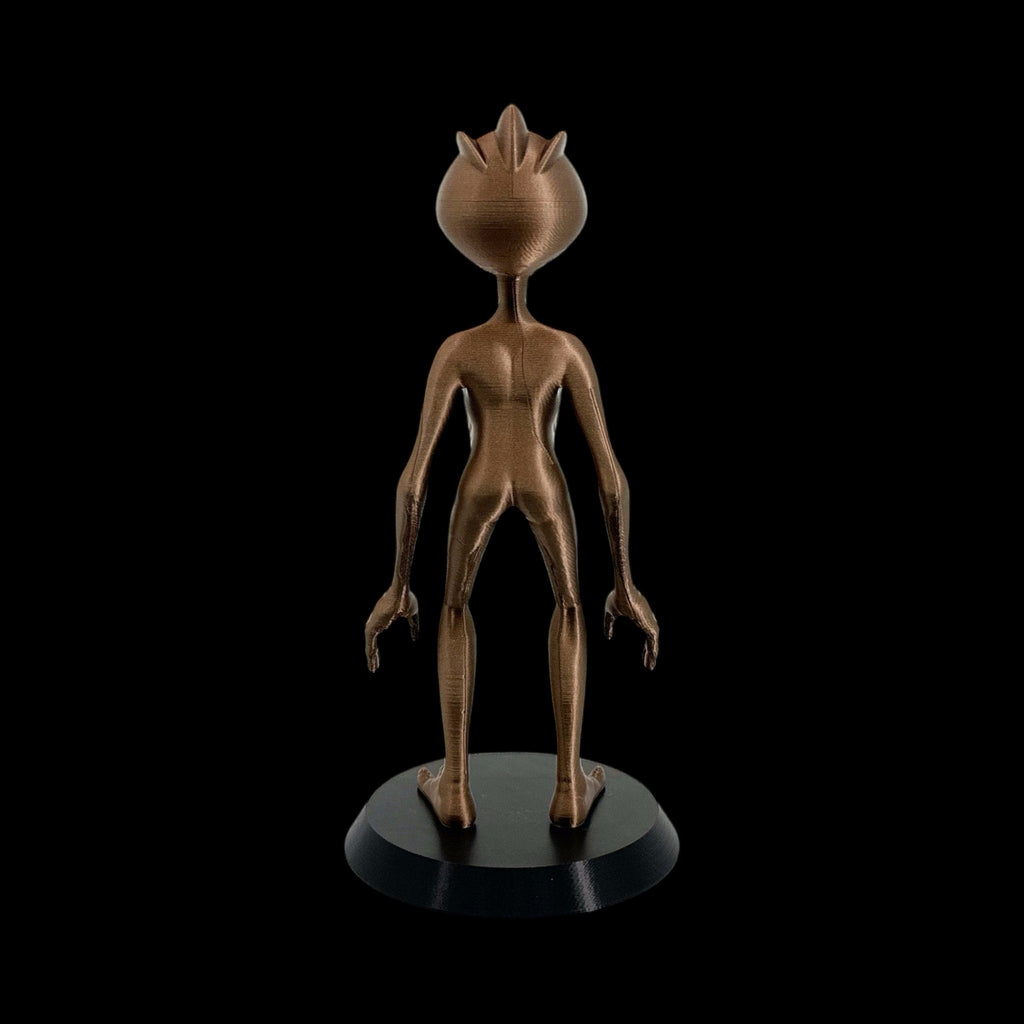 Varginha Alien Figurine – 10" — view 9, 3D printed replica on black background