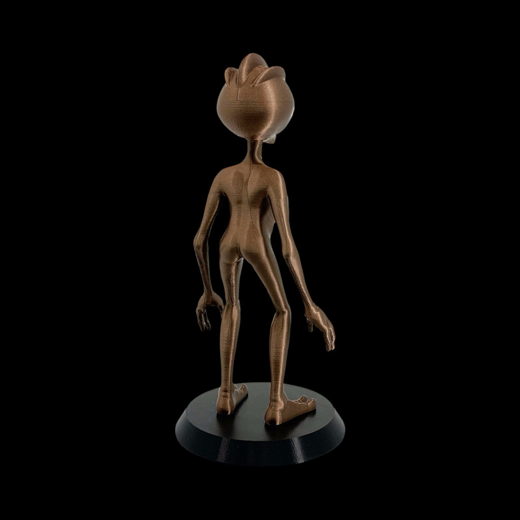 Varginha Alien Figurine – 10" — view 10, 3D printed replica on black background