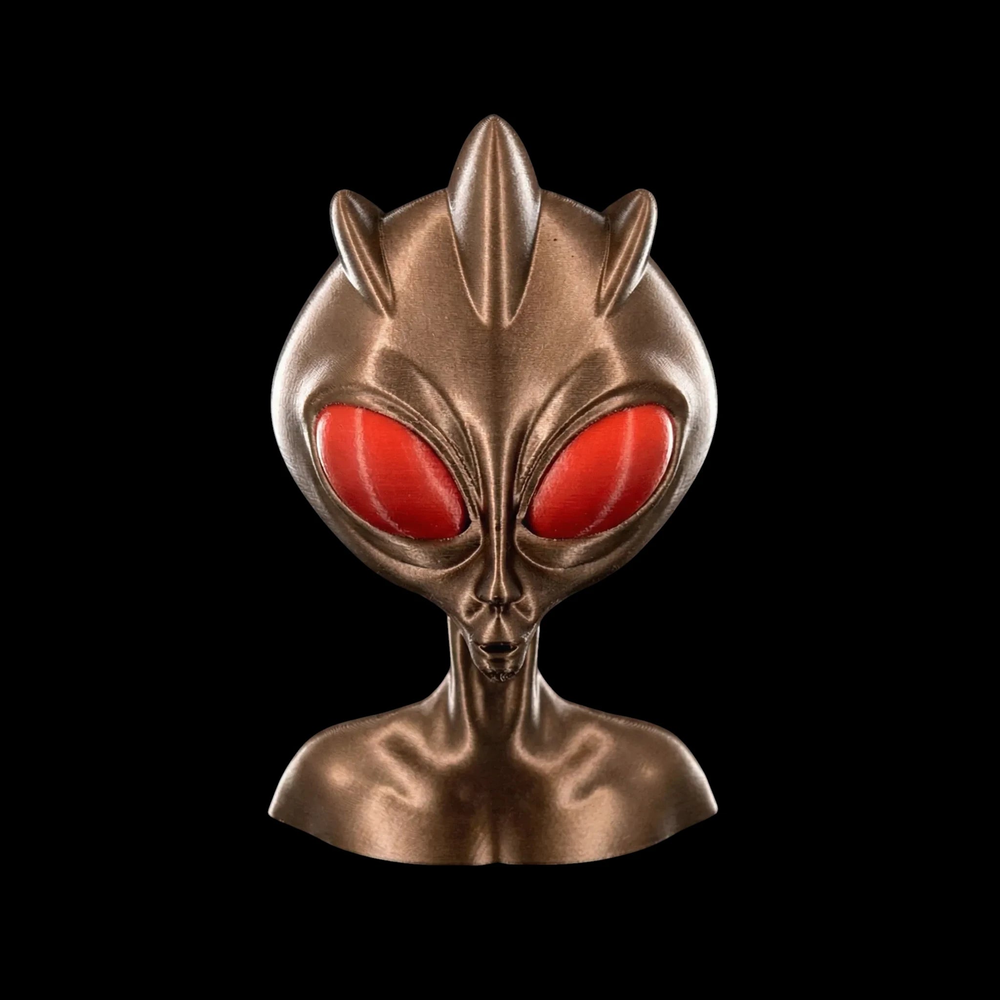 Varginha Alien Head Bust 4 to 10 Inch Sizes - 3D Printed by UFODesigns3D